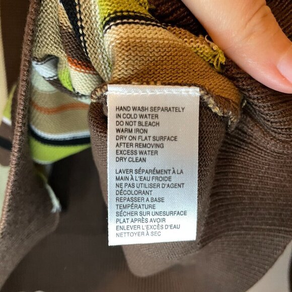 NWT Mac & Jac Striped Cotton Blend V-Neck Sweater - Picture 7 of 8